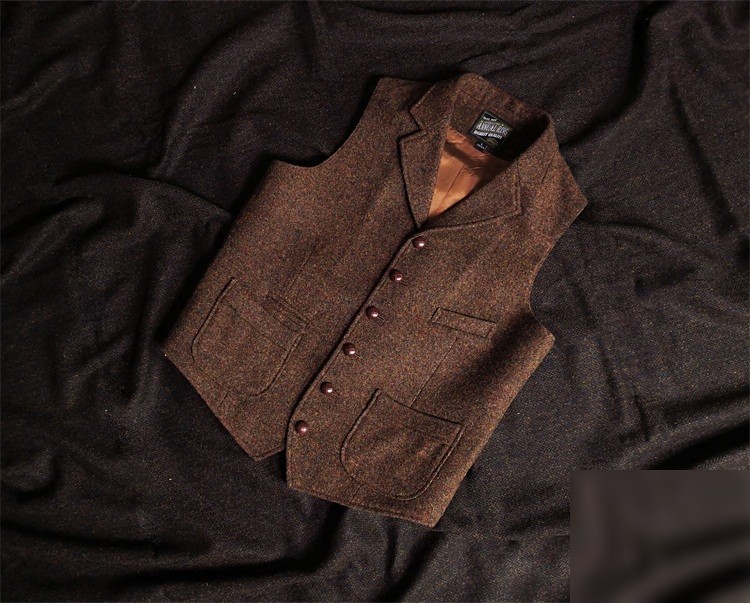 The waistcoat front, dark cloth