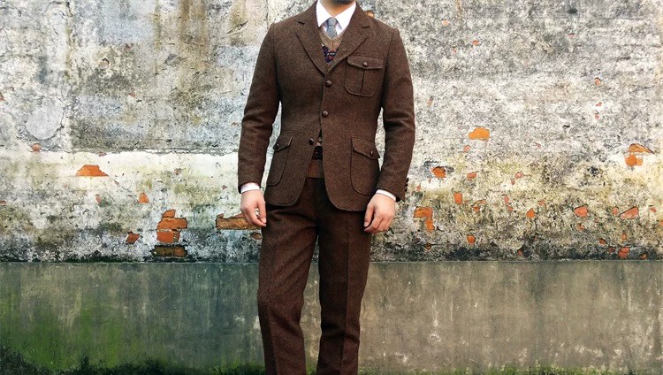 Heavy tweed field jacket